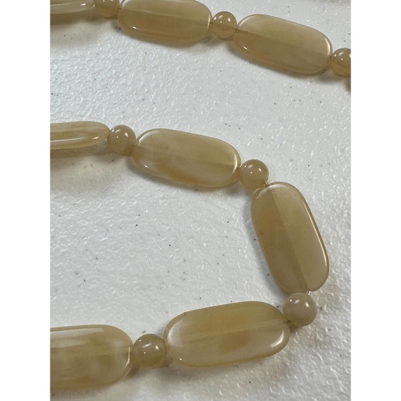 Vintage Pearl Bead Belt Women's Size 10 Cream Ivory Acrylic Adjustable Buckle - Picture 3 of 4